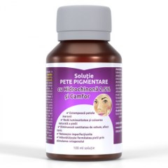 Soluție PETE PIGMENTARE cu Hidrochinonă 2.5% și Camfor, 100ml, Farmacia Xmed