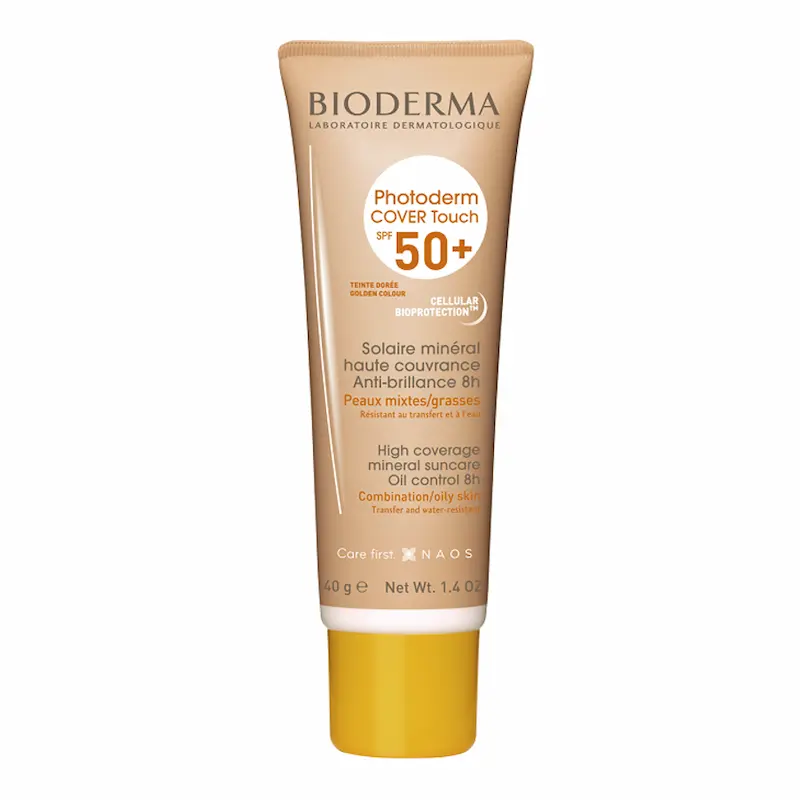 Bioderma Photoderm Cover Touch SPF 50+ Auriu 40 ml cremă minerală colorată pentru piele mixtă și grasă