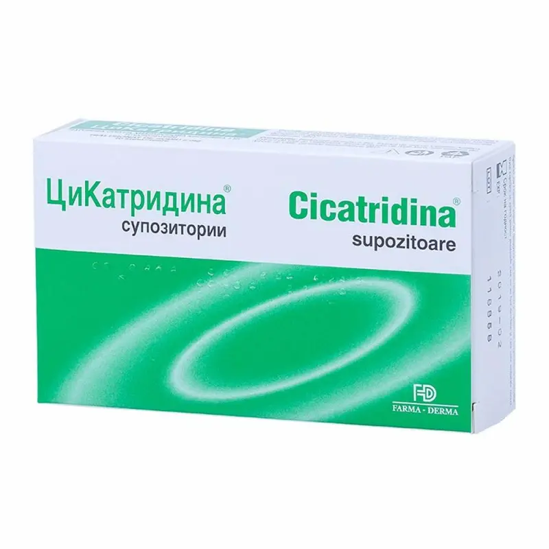 Cicatridina Farma-Derma 10 supozitoare cu acid hialuronic pentru îngrijirea zonei anale și perianale
