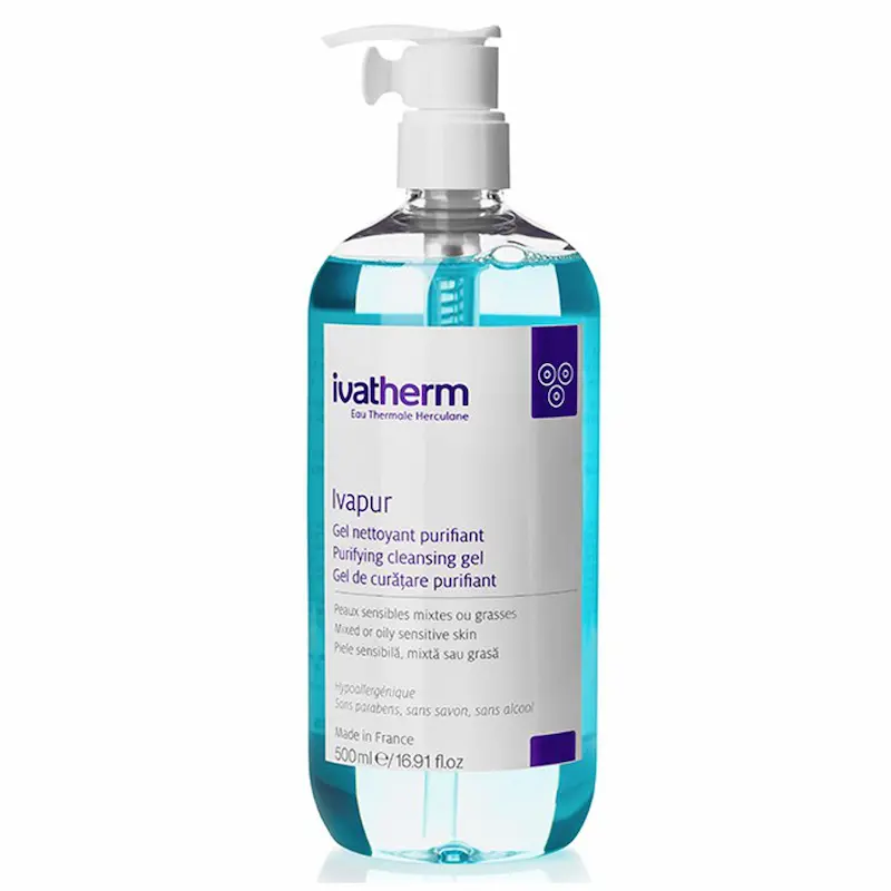 Ivatherm Ivapur Gel de Curățare 500ml pentru Ten Mixt și Gras
