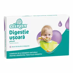 Alinan Digestie Ușoară Fiterman 10 plicuri cu complex de enzime digestive pentru copii și adulți