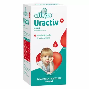 Alinan Uractiv+ Sirop Fiterman 150 ml cu merișor propolis măceș și vitamina C pentru copii