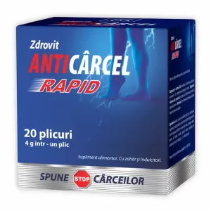 Anti Cârcel Rapid Zdrovit 20 plicuri cu magneziu potasiu vitamina B6 și vitamina E