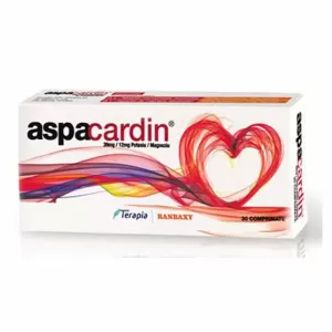 Aspacardin Terapia 30 comprimate cu potasiu și magneziu pentru susținere cardiacă la adulți