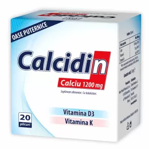 Calcidin Calciu 1200 mg 20 Plicuri Zdrovit