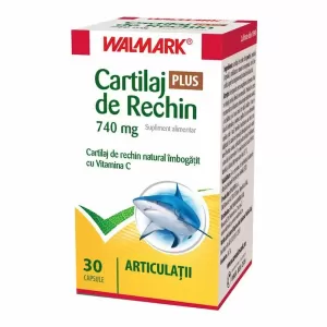 Cartilaj de Rechin Plus Walmark 30 capsule cu vitamina C pentru susținerea formării normale a colagenului