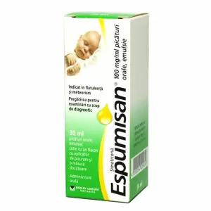 Espumisan 100 mg/ml picături orale emulsie cu simeticonă pentru balonare și gaze intestinale