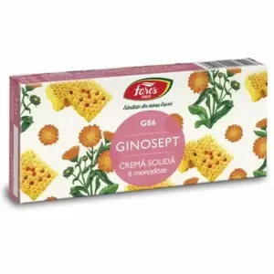 Ginosept Cremă Solidă Fares 6 monodoze pentru confort intim feminin cu extracte vegetale și propolis
