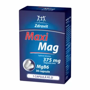 MaxiMag Zdrovit 375 mg magneziu ionic 30 capsule cu vitamina B6
