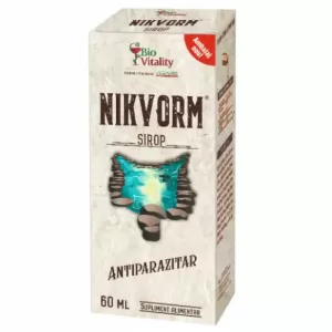 Nikvorm Bio Vitality Hisimo sirop 60 ml cu extracte vegetale pentru confort digestiv și intestinal