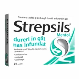 Strepsils Mentol 24 pastile Reckitt Benckiser