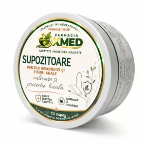 Supozitoare pentru hemoroizi și fisuri anale xMed, cutie cu 10 supozitoare