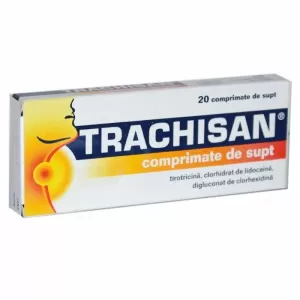 Trachisan 20 comprimate de supt pentru inflamații ale cavității bucale și faringiene