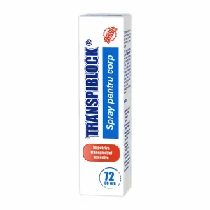 Transpiblock Spray 100 ml pentru transpirație excesivă pe corp palme tălpi și spate