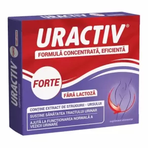 Uractiv Forte fără lactoză 10 capsule Fiterman cu extract de strugurii-ursului pentru confort urinar