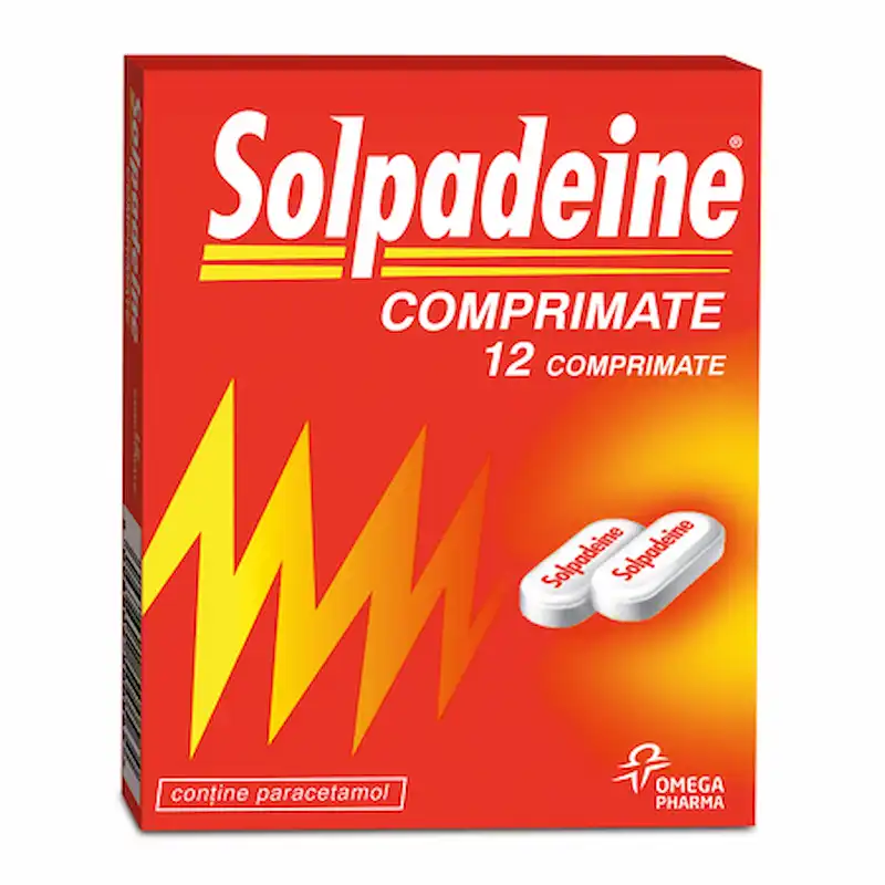 Solpadeine 12 comprimate pentru dureri moderate migrenă și febră din răceală sau gripă