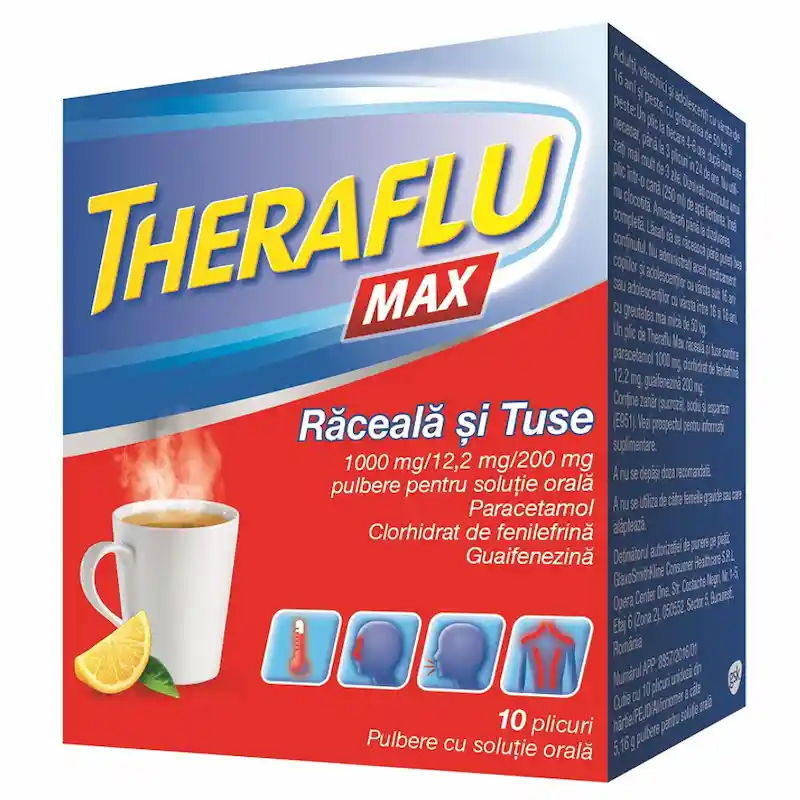 Theraflu Max Răceală și Tuse 10 Plicuri